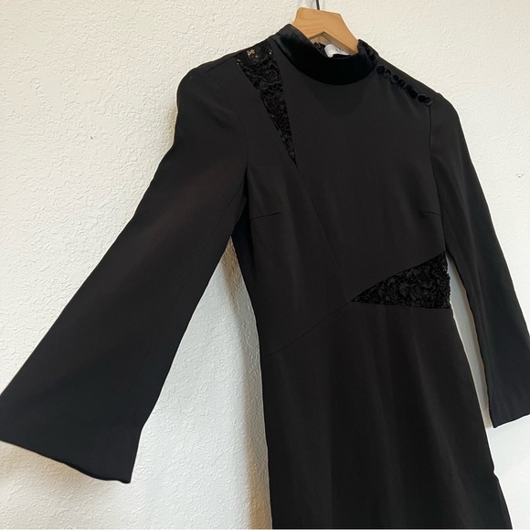 A.L.C. Alix Black Mini Dress Size 0 - Picture 6 of 15